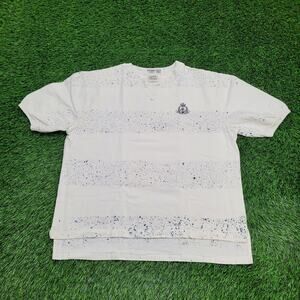 Vintage 90s Newport Beach Shirt XL 24x28 White Blue Stripes